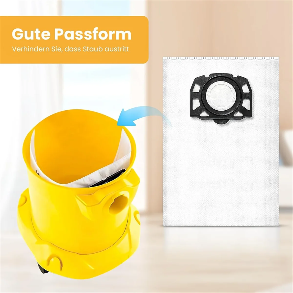 FZFZ 진공 청소기 가방 필터 KFI 357 KFI357 KA 40 교체 가방 2.863-314.0 WD2 Plus에 적합