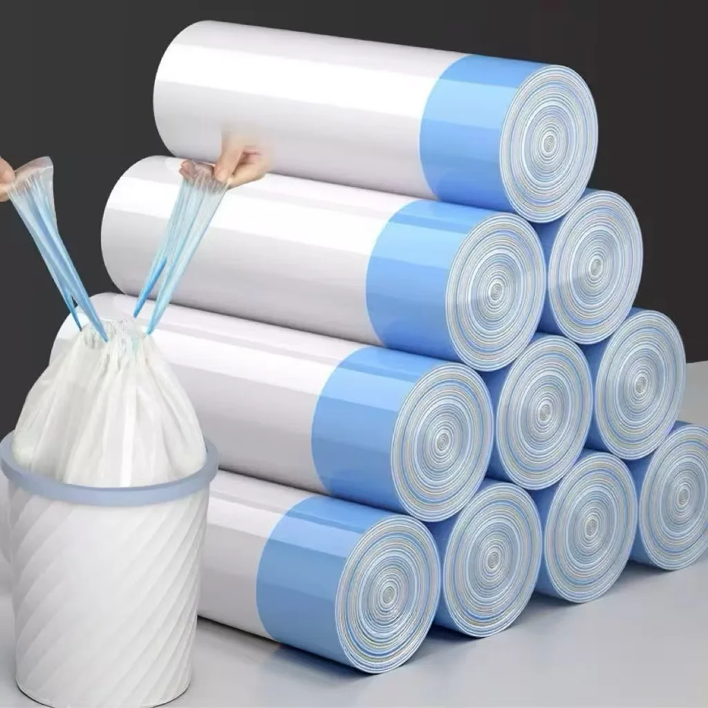 Drawstring Garbage Bag, Household Portable Kitchen, Thickened Large Size, Student Dormitory, Automatic Closure, Rath Thick Plast