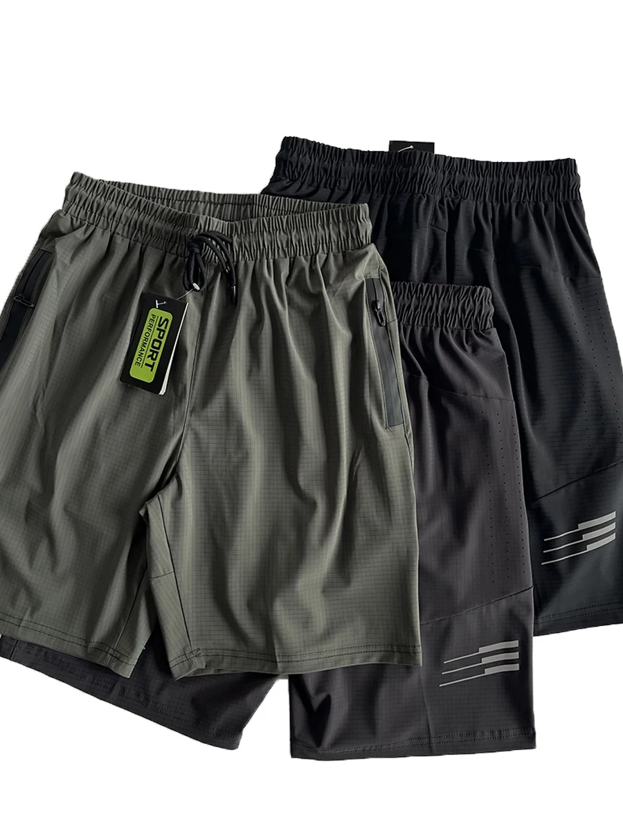 

Ice Silk Cooling Men's orts Qui Dry Breathable Summer Sport Cycling orts Casual Thin Five-Quarter Length Running