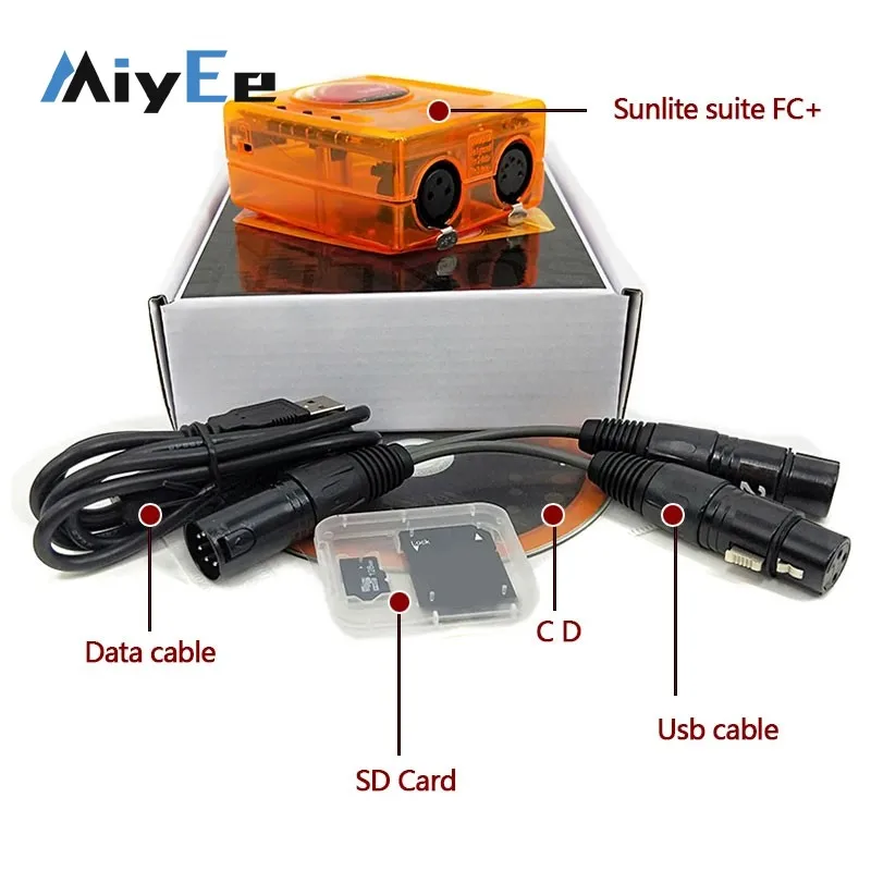 

FC+ DMX512 Контроллер сценического освещения USB-управление освещением, совместимое с системами Windows XP