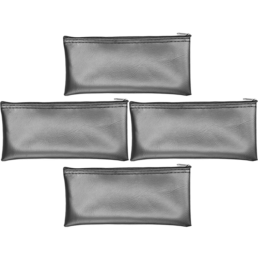 

4pcs Dust-Proof Microphone Storage Mic Pouch Bag Portable Mic Pouch With Zipper For Outdoor Travel Gym Use