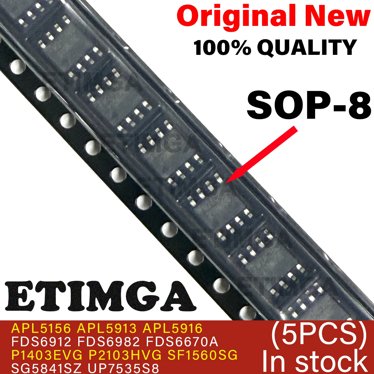(5pcs) 100% New APL5156 APL5913 APL5916 FDS6912 FDS6982 FDS6670A P1403EVG P2103HVG SF1560SG SG5841SZ UP7535S8 sop-8 Chipset