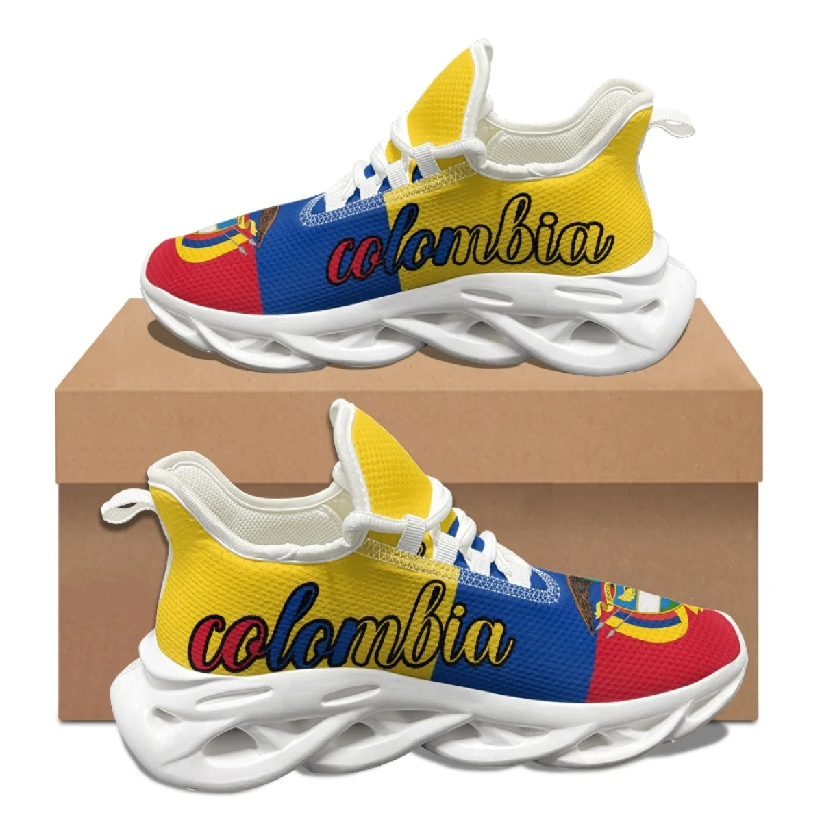 Ecuador Country Flag Pattern Woman Men Autumn Winter Non-slip Walking Sneakers Wear-Resistant Fashion Jogging Shoes Custom Image