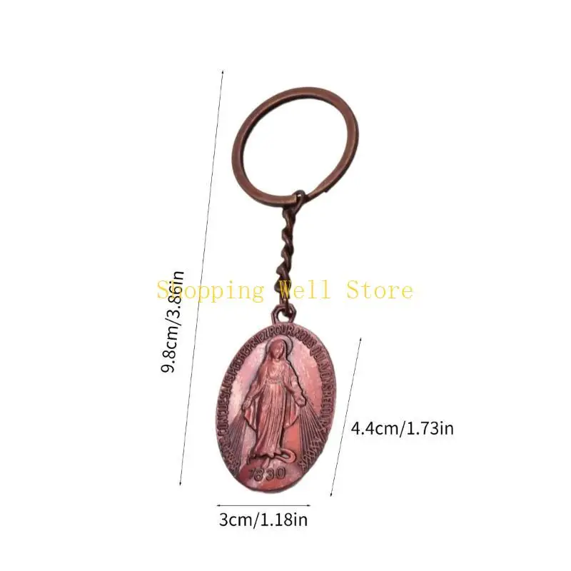 KX4B Virginmary Keychains rings for access bag 펜던트 키 체인 보석 팬 선물