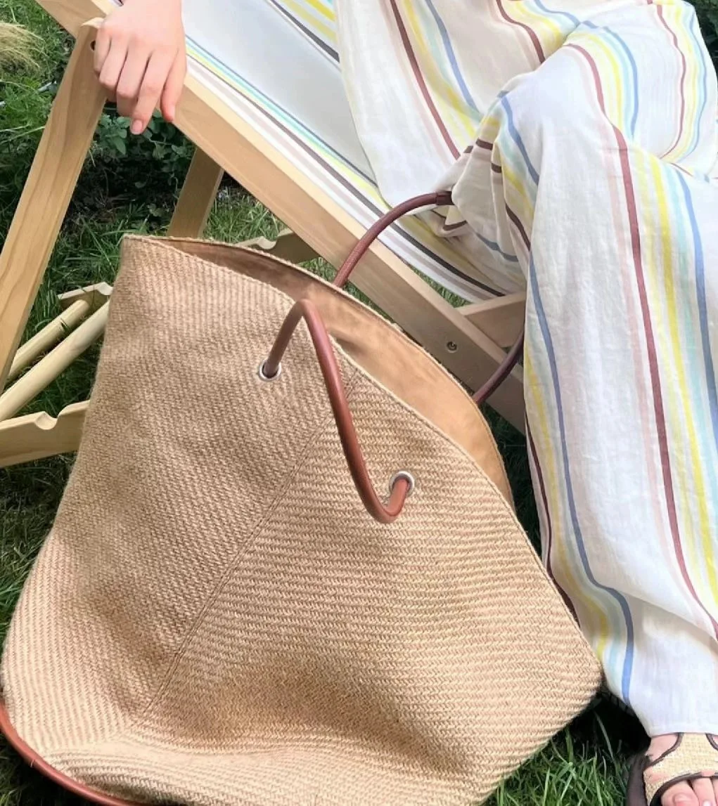 

FIRMRANCH 2024 Summer New Fashion Woven Lafite Grass Large Capacity Shoulder Bag Tote Beach Travel Purse Shopping Women's Pouch