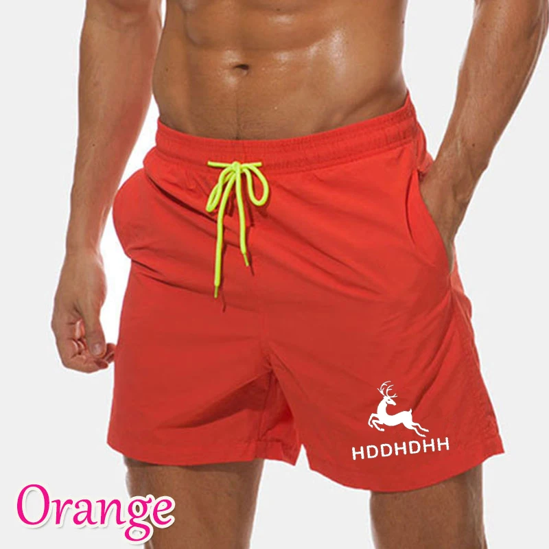 HDDHDHH Brand Print New Men\'s Shorts Summer Swimwear Swimsuit Swimming Trunks Sexy Beach Shorts Surf Board Male Clothing Pants