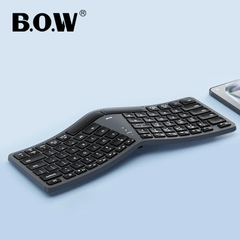 B.O.W Fashion Keyboard Bluetooth Wireless Compact Portable for Cellphone Tablet iOS Android Windows PC Compatible