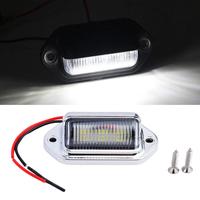 2PCS 6 LED Side Marker Lights Car Plate Signal Lamp For Truck Trailer RV Motorcycle License Plate Lamp Assembly Super Light W9B0