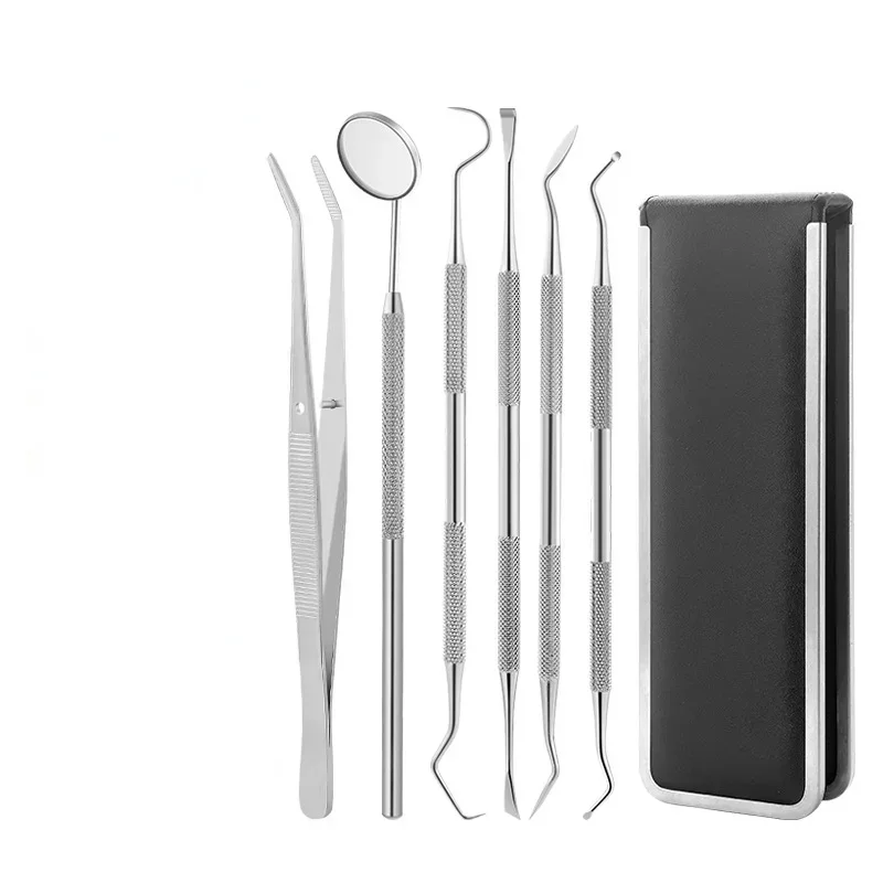 

Stainless Steel Dental Mirror Dental Tool Set With Bag Mouth Mirror Dental Kit Instrument Oral Tooth whitening