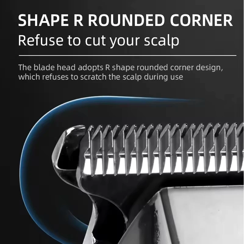 Kemei máquina de cortar cabelo profissional aparador de barba para homens velocidade ajustável led digital máquina de cortar cabelo escultura navalha elétrica