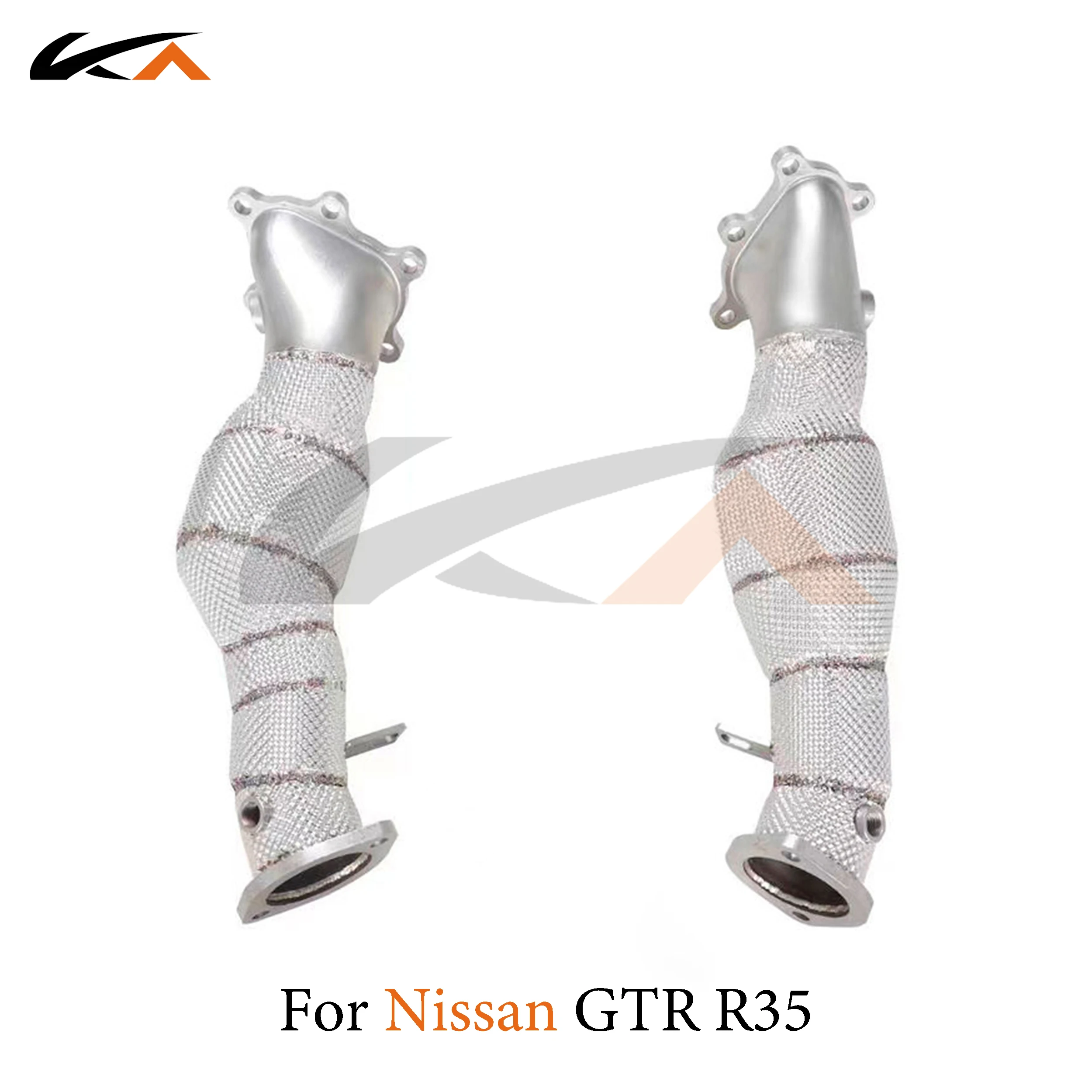 

KA Tuning exhaust system header stainless downpipe for Nissan GTR R35 axle pipe catalysis heat shield