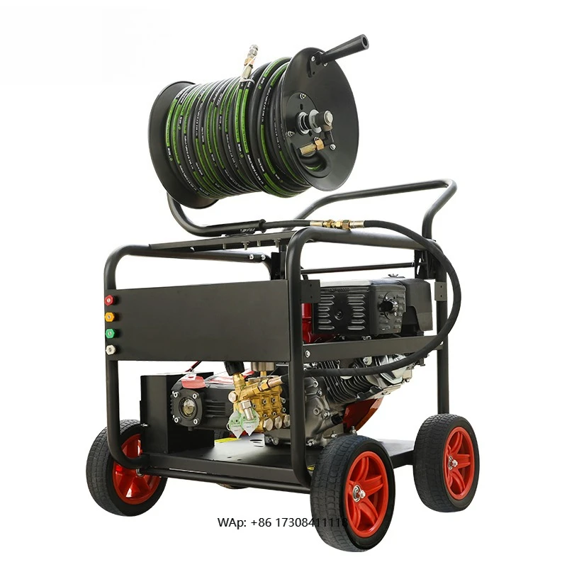 74Lpm Power Sewer Plunger Drain Wash High Pressure Cleaner for Farms Kitchen Restaurant Sewer Pipes Garbage