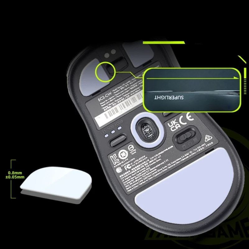 Mouse Skate Stickers Rounded Curved Edges Mouse Feet for Zowie EC1-CW / EC2-CW Dropship