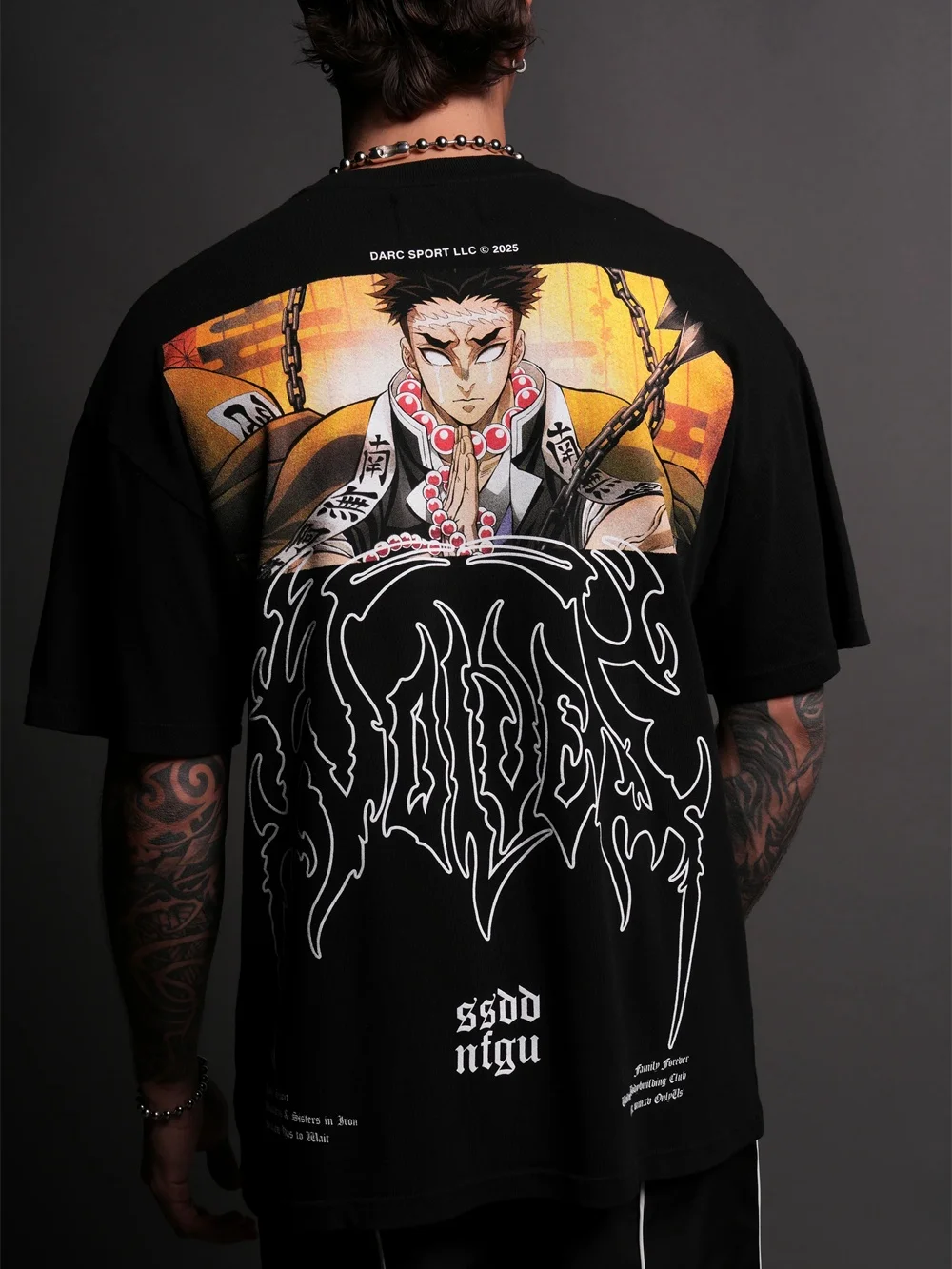 

WOLVES Oversized Loose Casual Mens Hip Hop Shirts Cotton Bodybuilding T-Shirt DARCS Fitness Training Short Sleeves Tees Tops