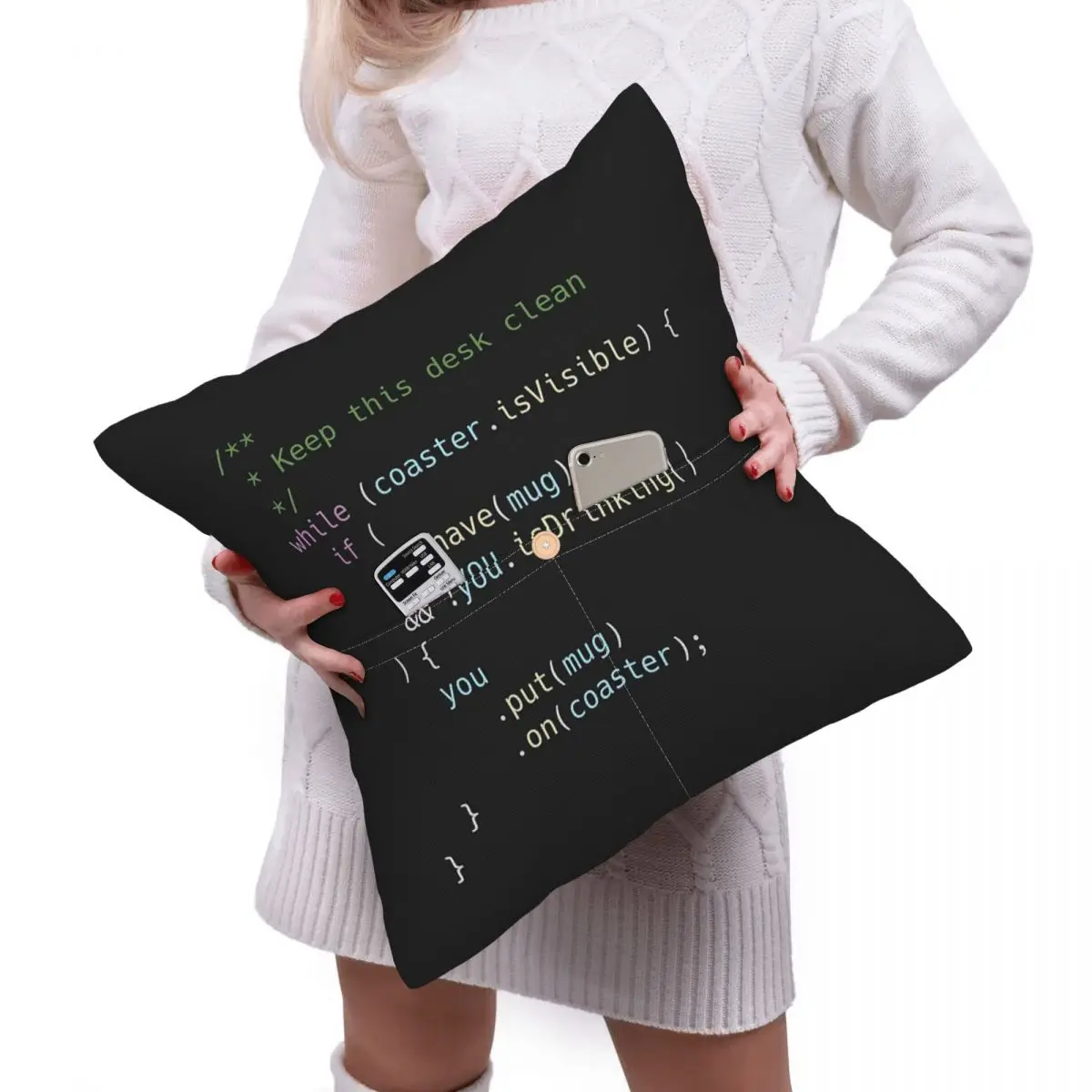The Perfect Coaster For Programmers Square Linen Pillowcase Cushion Cover Polyester Decorative Bed Home Comfort Throw Pillow