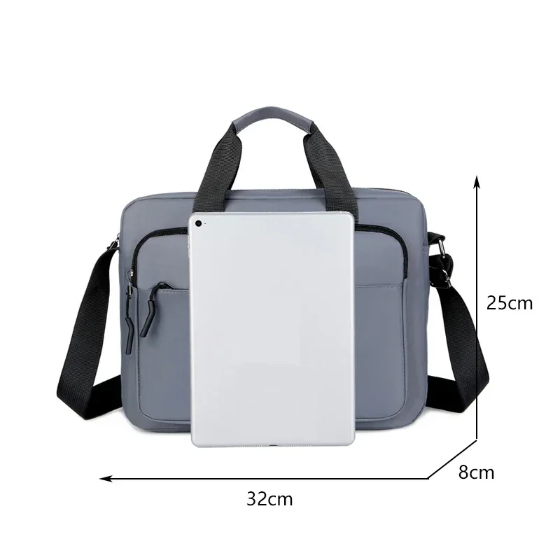 New Men's Large-capacity Horizontal Shoulder Bag Messenger Bag Briefcase Multifunctional Simple A4 Book Handbag Business Bag