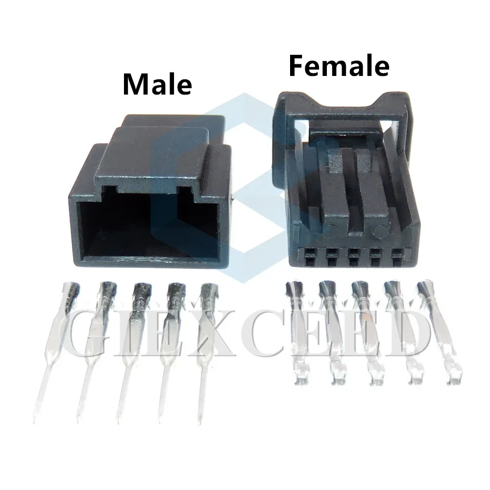 2 Sets 5 Pin Male And Female Socket 0.7 Series Auto Window Lifter Wire Connector AC Assembly Miniature Cable Harness Adapter