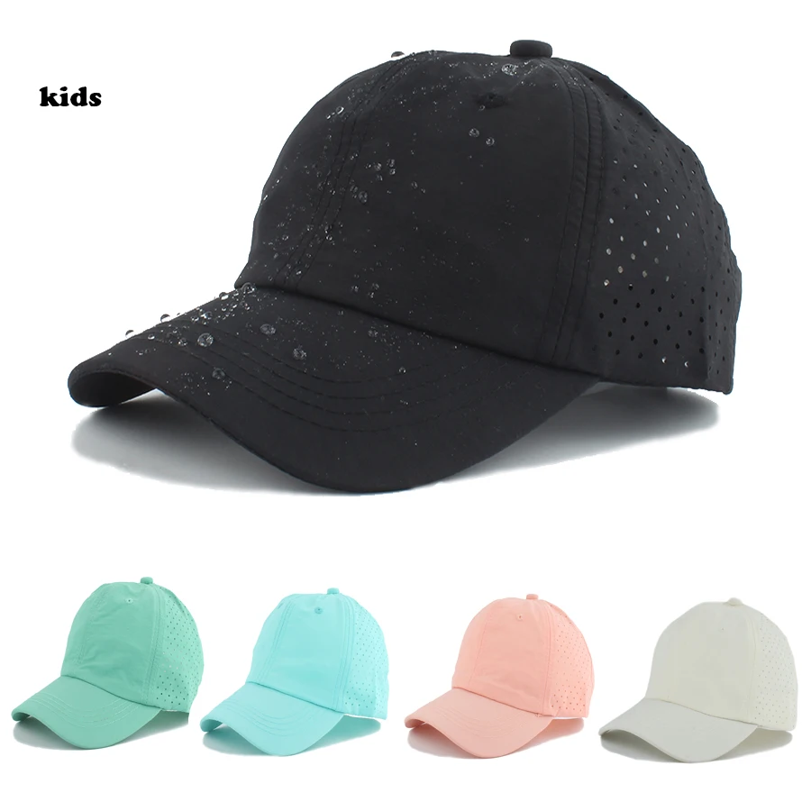 

NEW Kids Quick-Dry Baseball Cap Girl Boy Summer Soild Color Sun Hats Baby Outdoor Sun Protection Hiking Snapback Hat Children