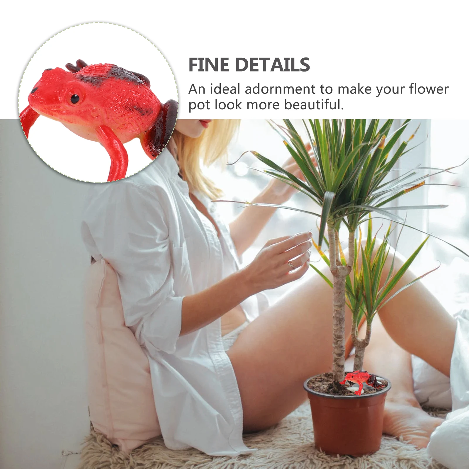 

12pcs Frog Figurines Mini Animal Sculpture For Garden Flowerpot Decor Landscape Ornament Pvc Miniature Figures Yard Home Office