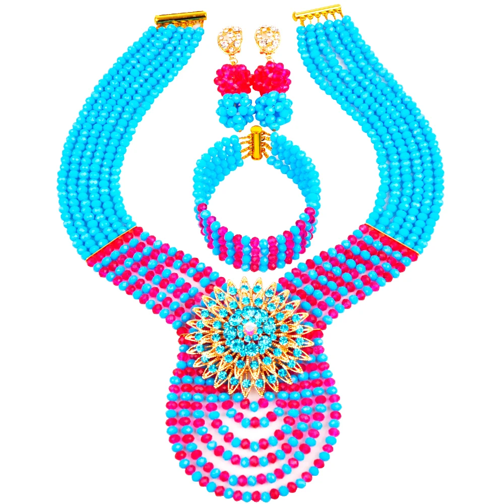 Crystal Wedding Nigerian Jewellery Necklace Bridal jewellery collection Africa