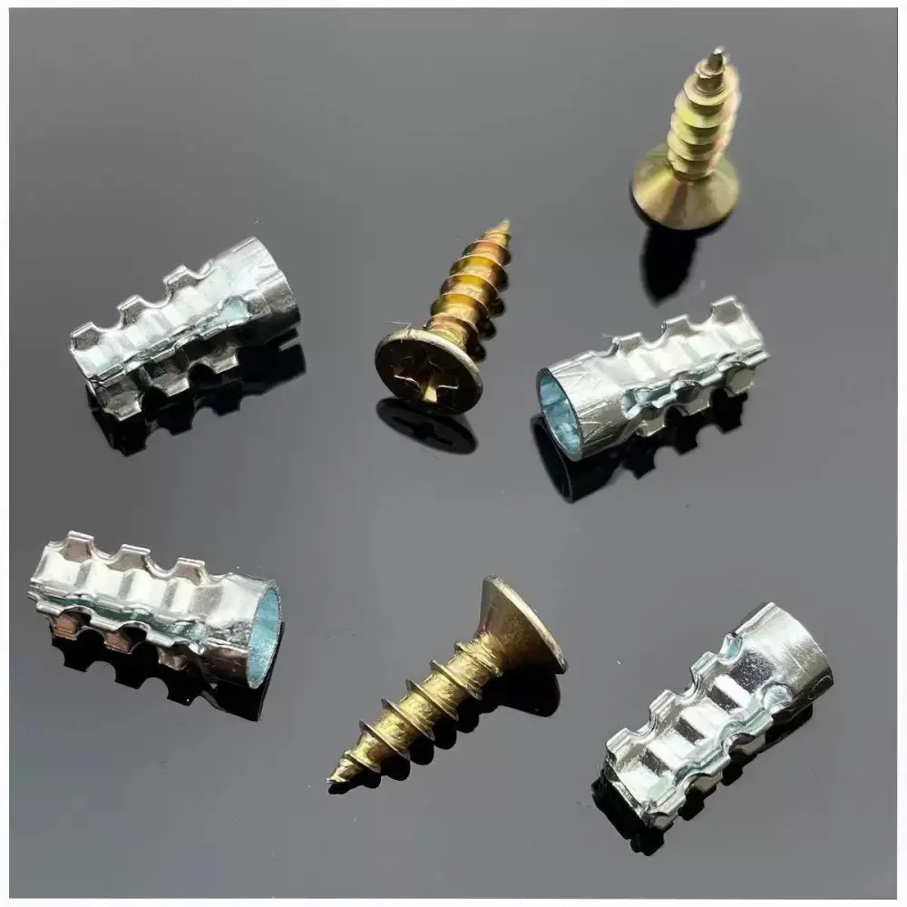 6x14mm Steel Expansion Bolt Kit Cabinet Hinge Repair Tool Home Furniture Hardware Fixing Anchor Screw Connector Device