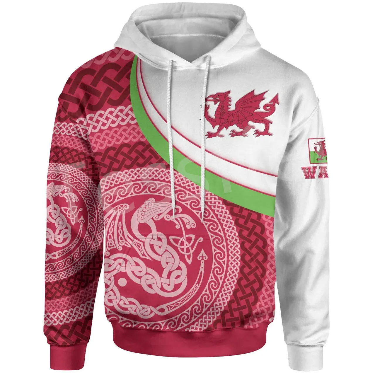 

NewFashion Country Wales Cymru Celtic Tattoo Retro Streetwear Tracksuit 3DPrint Men/Women Unisex Casual Funny Jacket Hoodies X12