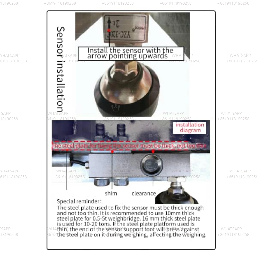 Balança resistente de 500kg-30T, kit de pesagem DIY para indústria de gado de veículos, caminhões, com display LED HD e sensores YCZ-320