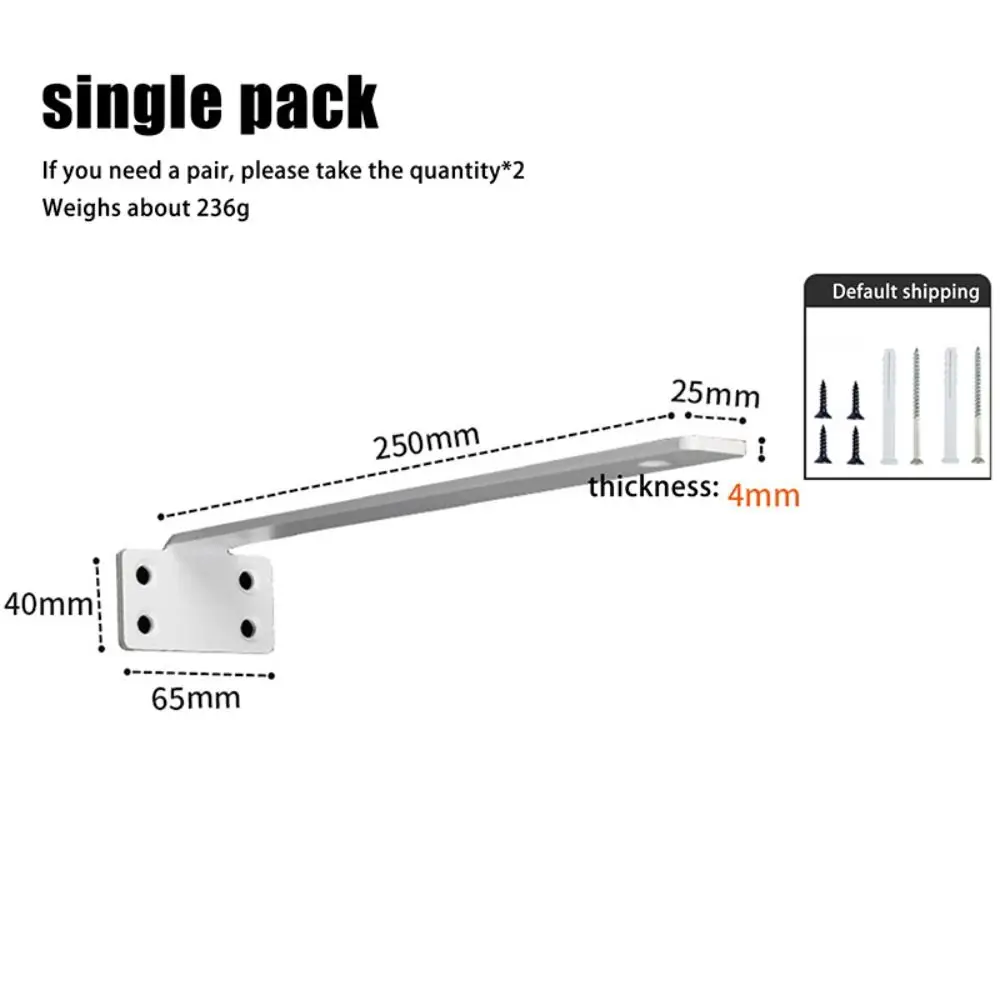 Braket Rak Mengambang Tebal Terpasang Di Dinding Braket L Tak Terlihat Terintegrasi Tahan Karat Dukungan Papan Furnitur Tugas Berat