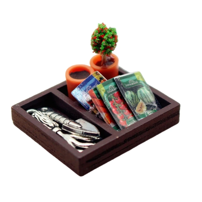 L38E Imaginative Dollhouses Garden Scene Accessories Including Planters