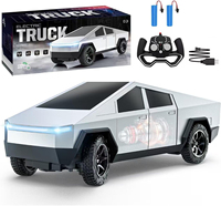 1:24 RC Cybertruck Pickup 4WD Off-Road Remote Control Car 2.4GHz High Speed Dual Motor LED Light Vehicle Toy Gift for Boys Kids