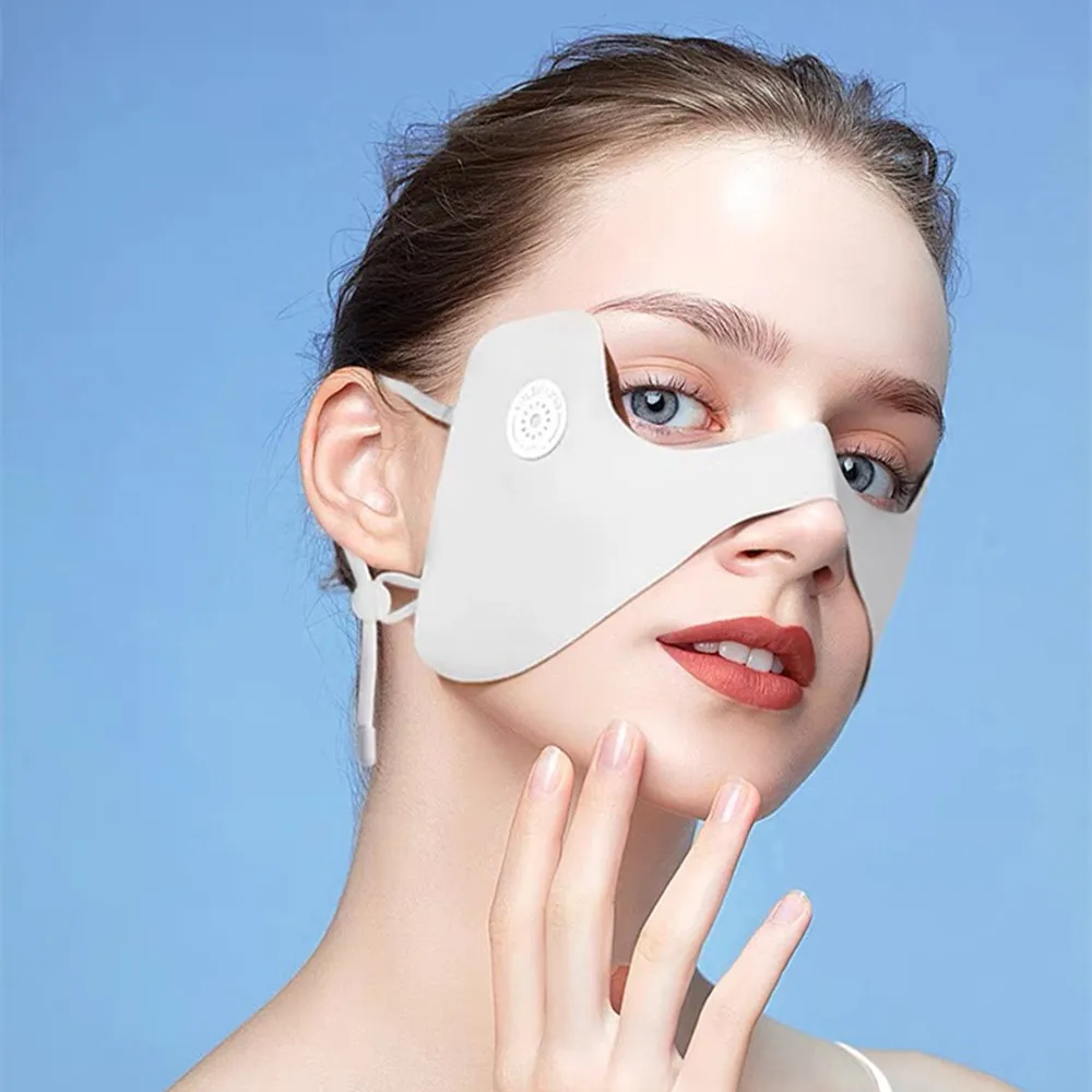 Mascarilla de seda helada con protección UV para mujer y niña, máscara facial protectora para el sol, bufanda para ciclismo, parches para los ojos a prueba de polvo, novedad de 2024