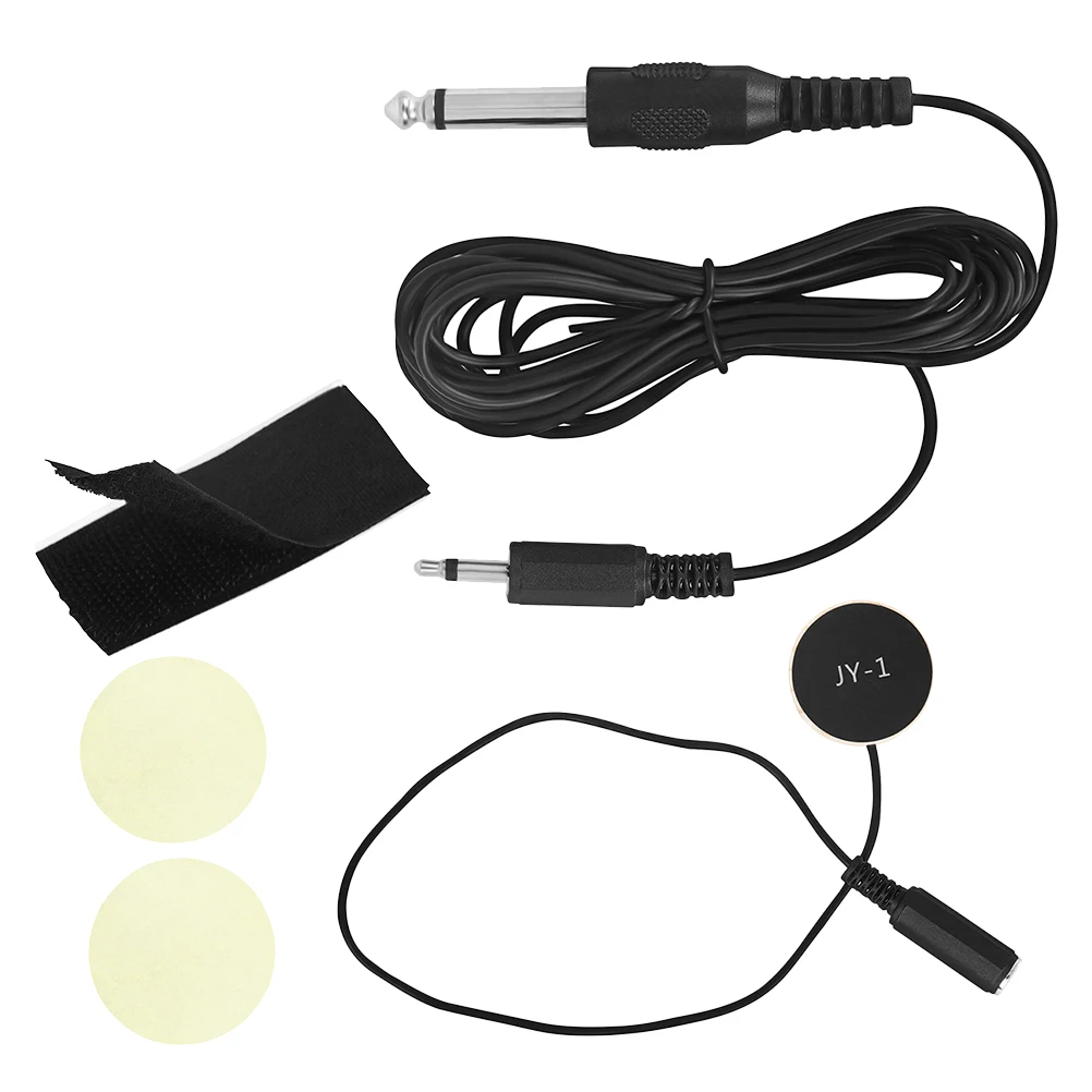 

Guitar Pickup Wooden Patch Acoustic Folk Classical Violin Piezoelectric Wireless Black Musical Accessory Durability Long Use