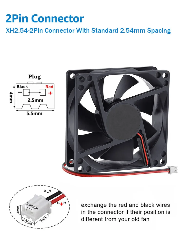 120x120x25mm 120mm Gehäuse Abluftventilator DC Bürstenlos 5V 12V 24V 12cm Kühler 2PIN USB 12025 Kühler für PC Computer Gehäuse Kühlung