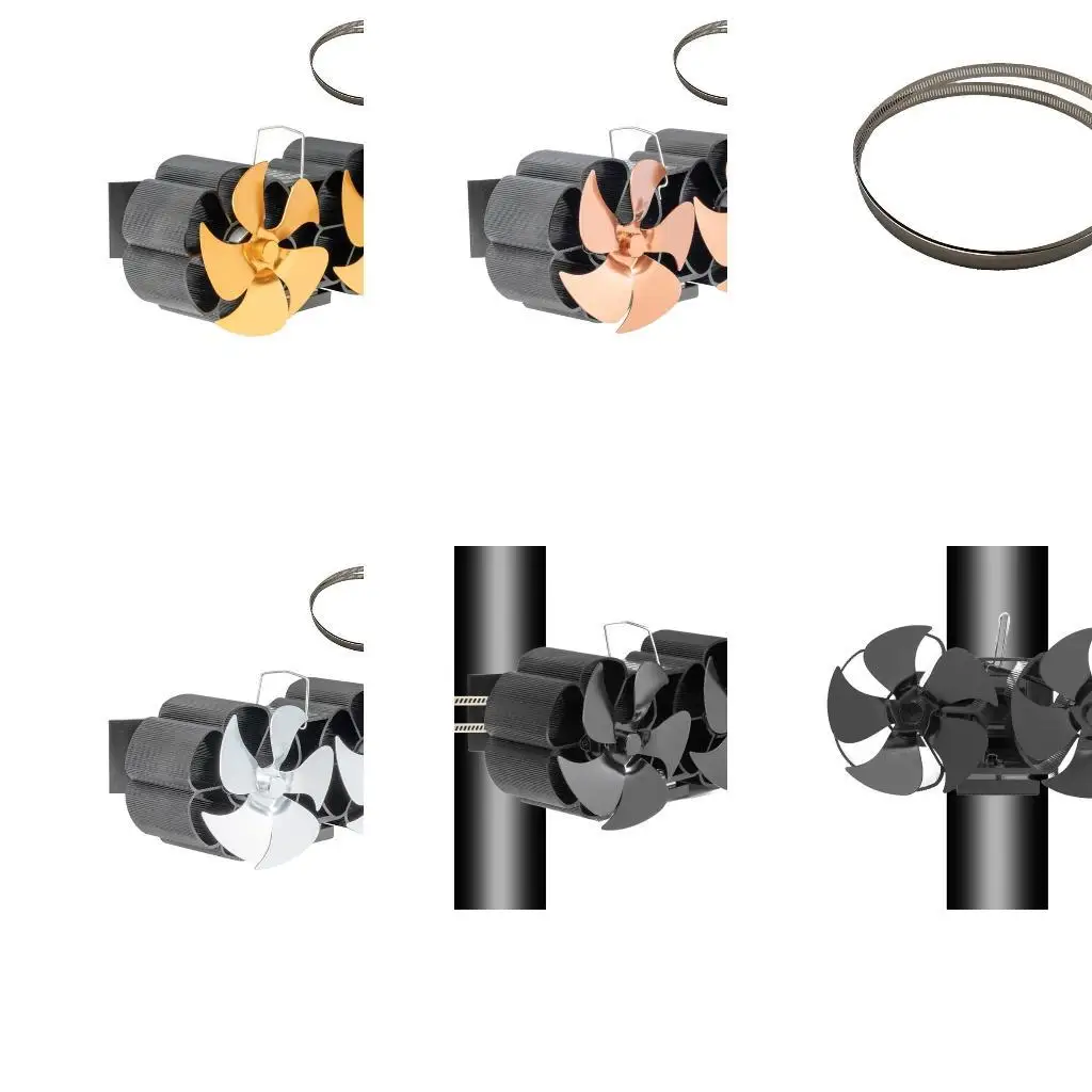 

652F 10 Auto-sensing Fireplace Fan for Wood Log for Burner Fireplace Increases Efficient Heat Distribution Eco Friendl