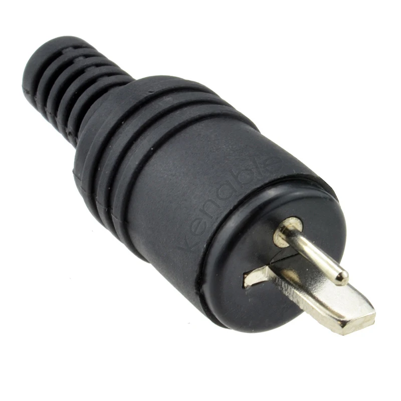 2pcs 2 Pin Black DIN Plug Speaker And HiFi Connector Screw Terminals Connector Power Signal Plug Adapters