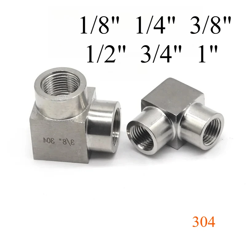 

Фитинг из нержавеющей стали 304, угловой, высокого давления, с внутренней резьбой NPT 1/8, 1/4, 3/8, 1/2, 3/4 дюйма, 90 градусов, для воды, газа, масла
