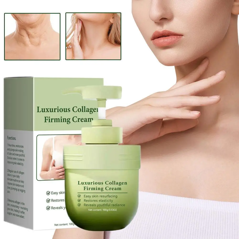 Luxurious Collagen Firming Cream Moisturizing Improve Dry Rough Remove Wrinkle Body Tightening Care 100g