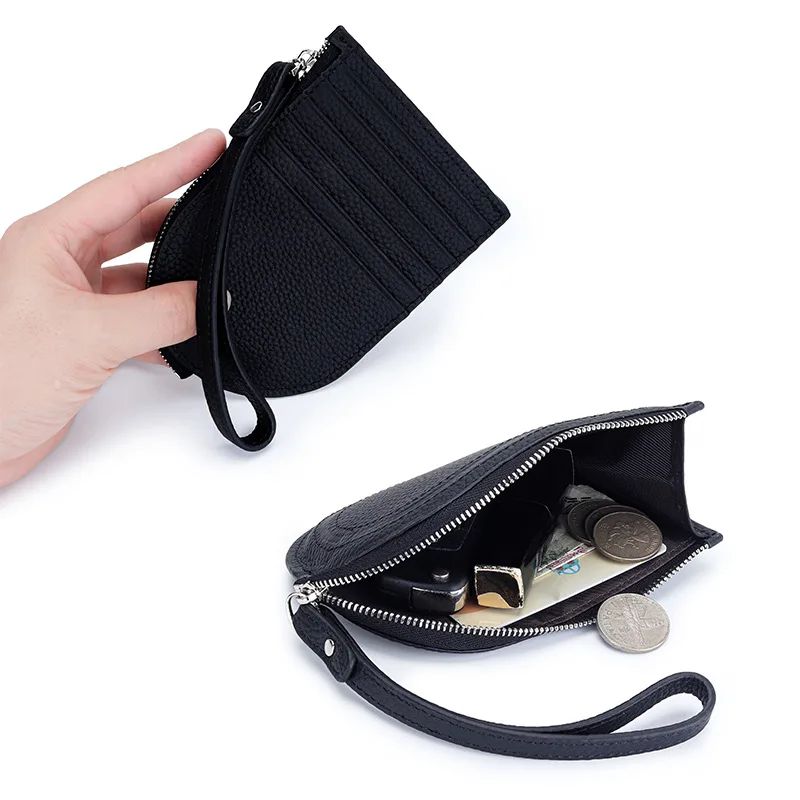 2023 New Arrival Women\'s Coin Purse, Made of Genuine Leather, Ultra-thin One-piece Wallet with Multiple Card Slots and Handheld