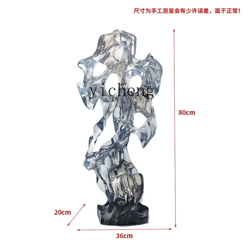 

YY Large Floor Ornaments Transparent Resin Ornament Sculpture Hallway Crafts