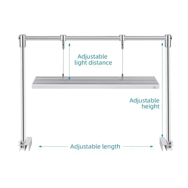 Aquarium Stands Gantry Stainless Steel Lamps Stand Adjustable Fish Tank Hanger 45/60/90/120/150cm Aquarium Fixed Light Bracket