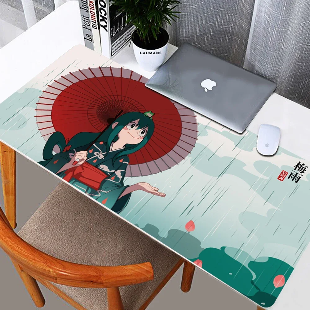 

Vintage Hero Academia Tsuyu Asui Mouse Pad Gaming MousePad Large Big Mouse Mat Desktop Mat Computer Mouse pad For Overwatch