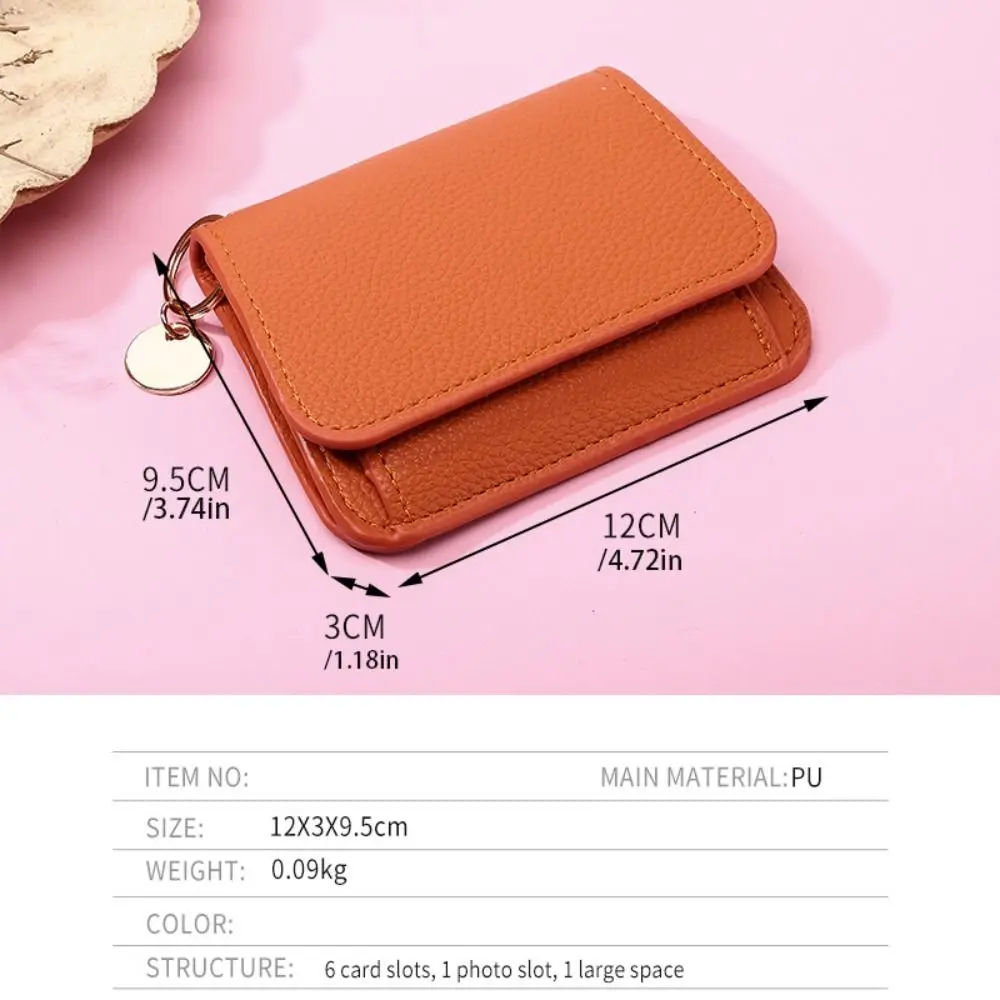 المحمولة الكورية نمط المرأة المحفظة محفظة حامل بطاقة بولي Leather حامل بطاقة جلدية سستة قصيرة مخلب حافظة للبطاقات الرجال