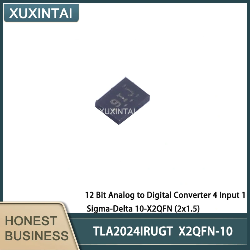 10Pcs/Lot New Original TLA2024IRUGT  TLA2024IRUGR  12 Bit Analog to Digital Converter 4 Input 1 Sigma-Delta 10-X2QFN (2x1.5)