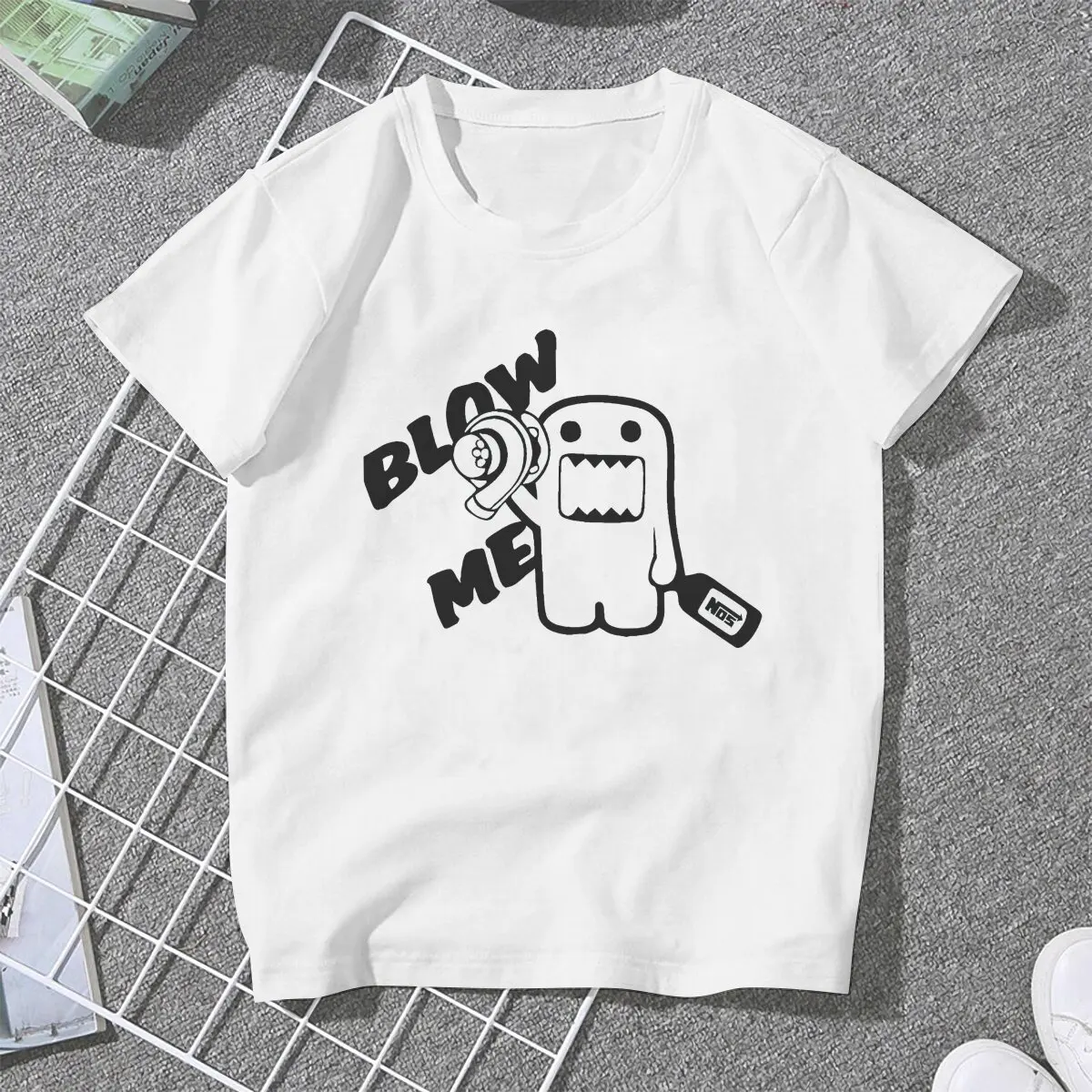 Anime Domo Kun Blow Me Tshirt Homme Women's Streetwear Unisex Polyester Blusas T Shirt For Women