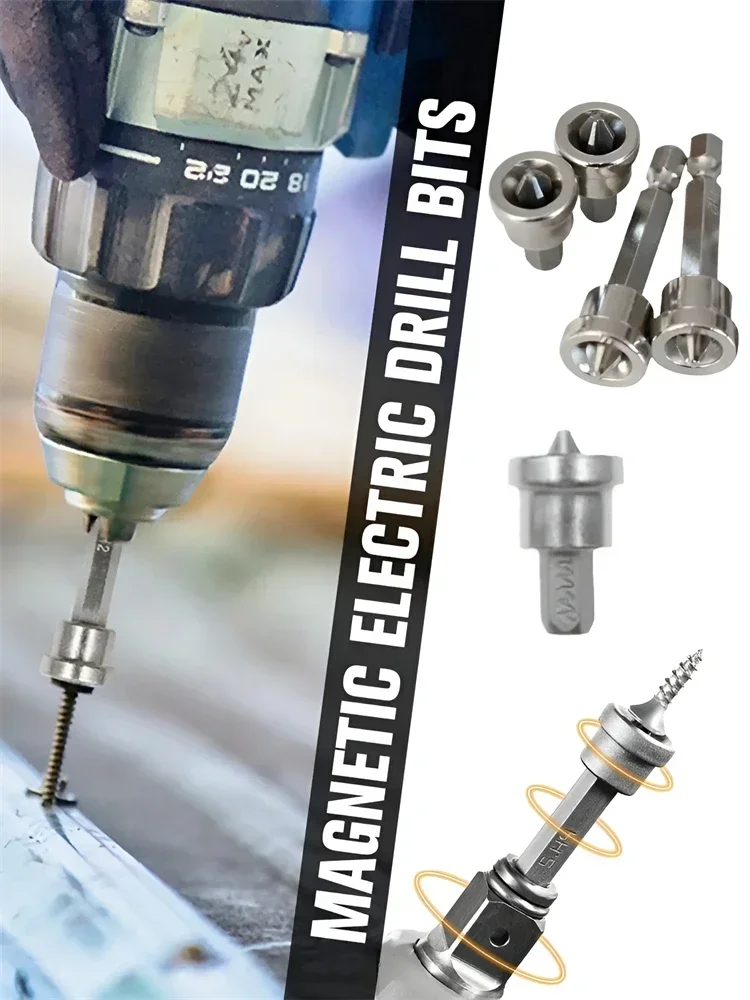 Jeu de vis pour plaques de plâtre, arrêt de profondeur, embouts de tournevis de localisation, tige hexagonale PH2, embouts de réglage pour cloisons sèches, outils de perçage 50mm