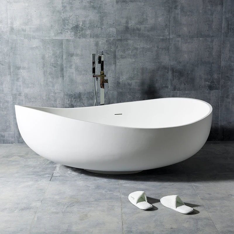 for Hotel Marble Stone Acrylic Solid Surface Bathtub, Artificial Stone Bathtub