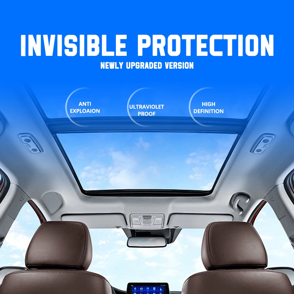 7F  Explosion Proof Sunroof Ice Armor UV-proof TPU  Smoked Black  Skylight Insulation Film