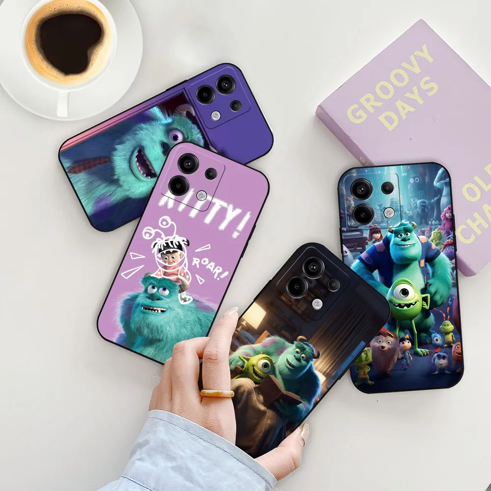 Disney Sullivan Monsters Inc Phone Case For Redmi Note 13 12 11 10 ProPlus 12S 11S 11T 11E 10S 9 9S 8 7 Pro Max Black Soft Cover