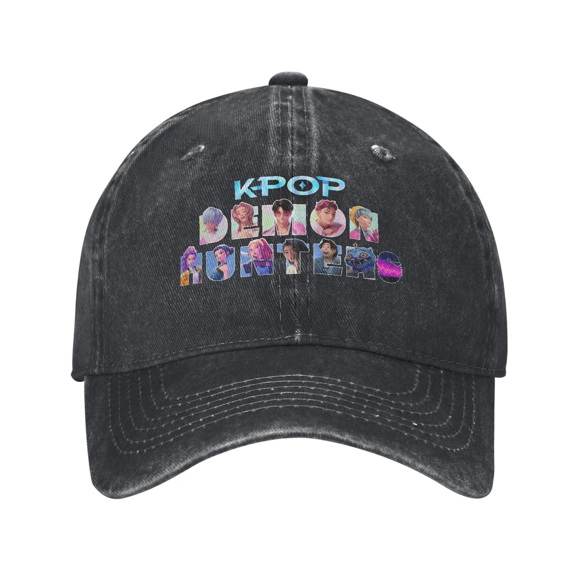 

2025 Anime Kpop Demon Hunters Sun Baseball Cap Fashion Women Washed Trucker Hat Adjustable Design Hiking Fishing Snapback Cap