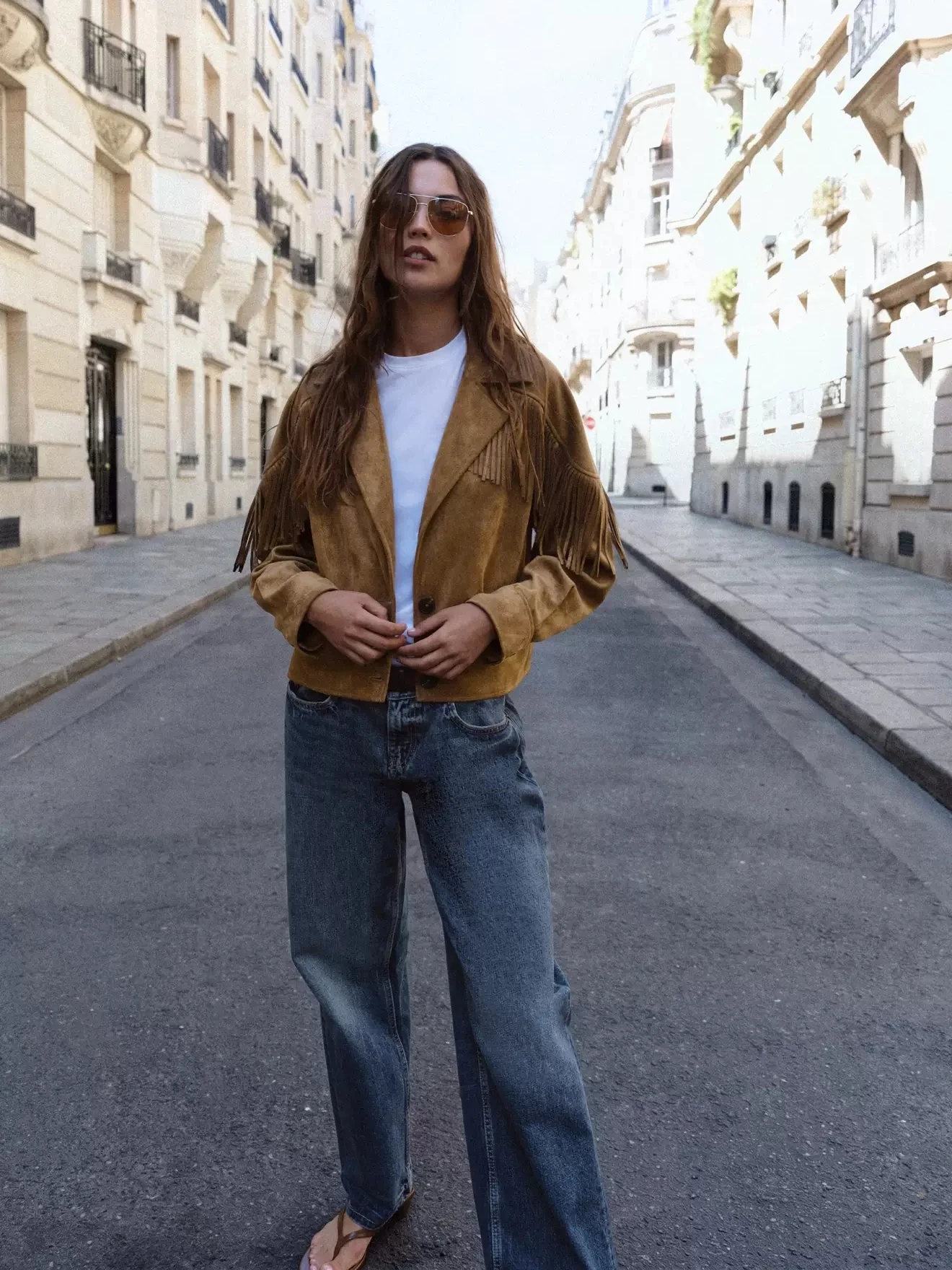 Fashionable Long Sleeve Velvet Jacket Coat for Women with Fringe Decoration Casual Loose Fit Polyester Fiber Autumn New Arrival
